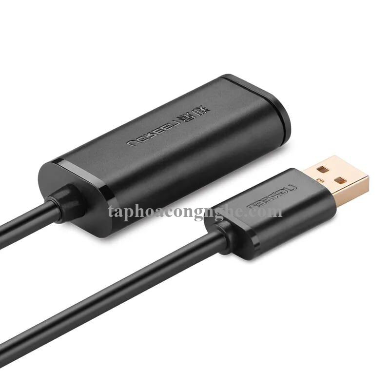 Ugreen 10324 20M màu Đen Cáp tín hiệu nối dài USB 2.0 có chip khuếch đại cao cấp US121 30010324